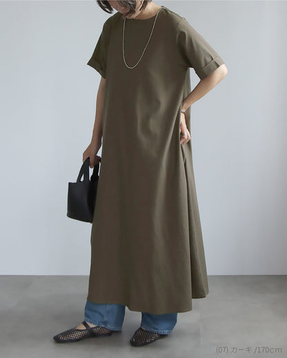 【予約商品7月7日入荷予定】リネンAラインワンピース