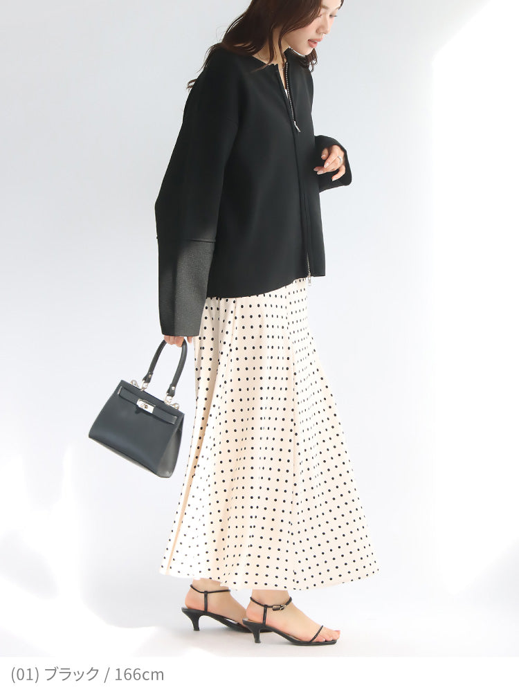 ダブルジップニットカーディガン