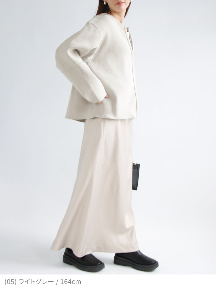 ダブルジップニットカーディガン