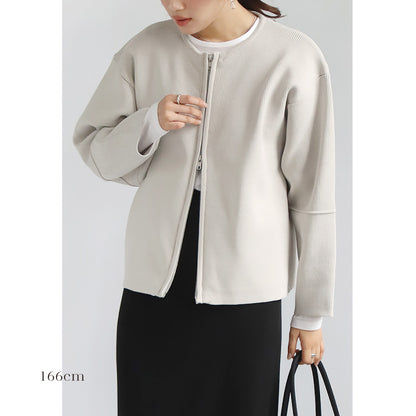 ダブルジップニットカーディガン
