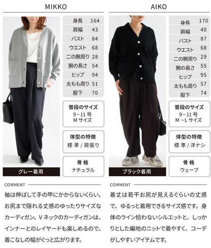 Vネックニットカーディガン