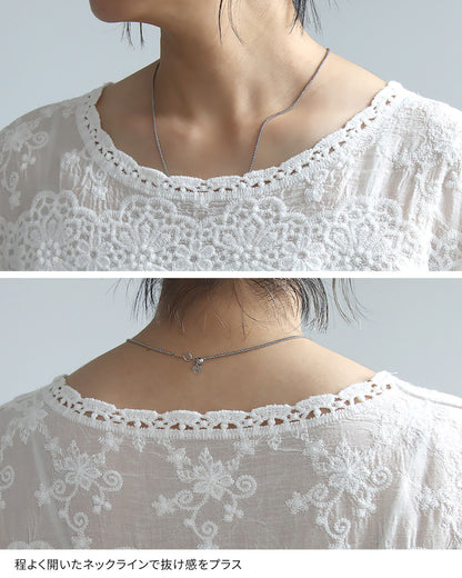 刺繍レースブラウス