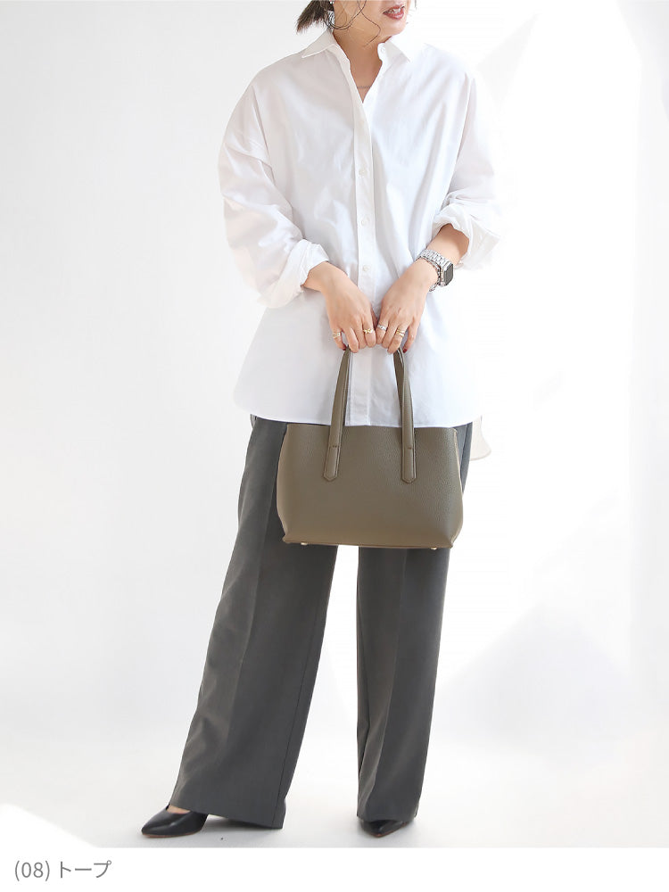 スカーフ付き本革ミニトートバッグ