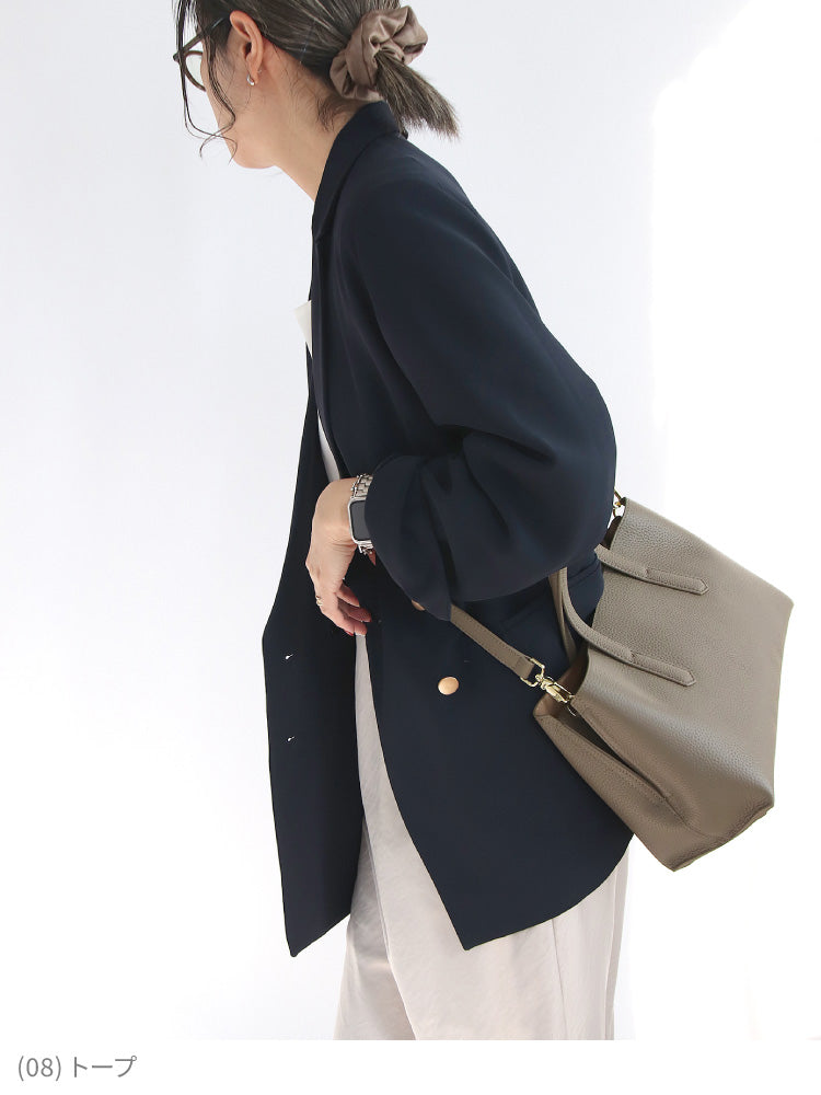 スカーフ付き本革ミニトートバッグ