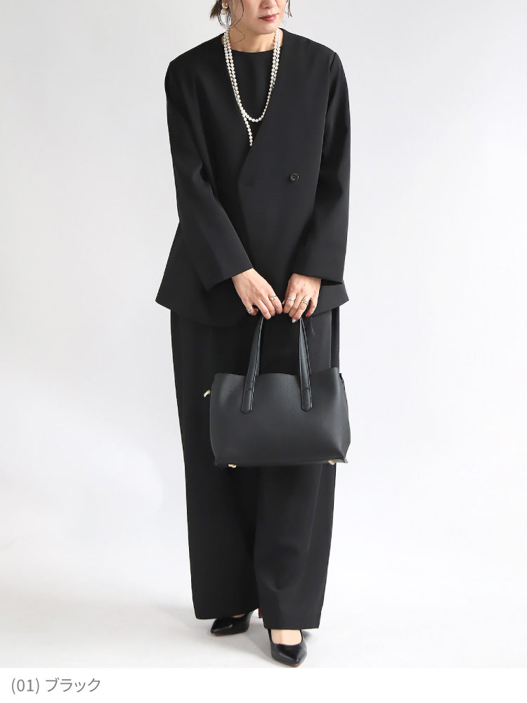 スカーフ付き本革ミニトートバッグ