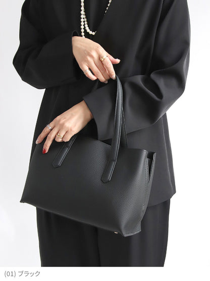 スカーフ付き本革ミニトートバッグ