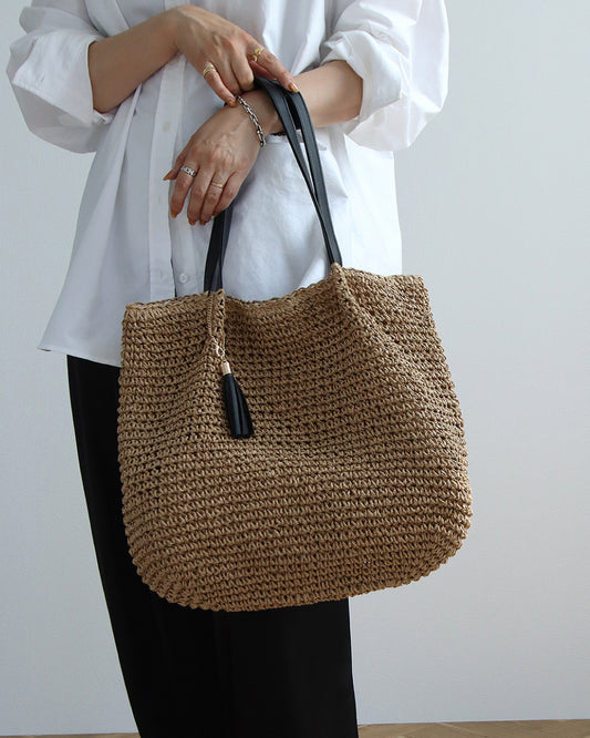 かご編みトートバッグ