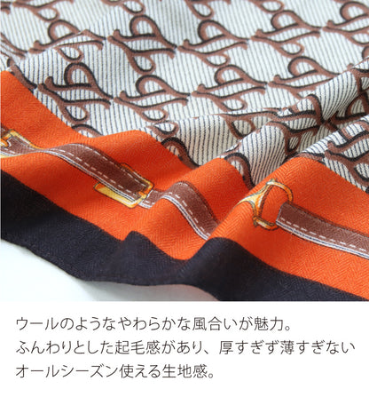 ウールタッチ大判スカーフ