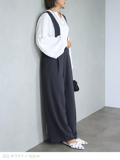 【SALE】ボリュームスリーブとろみブラウス