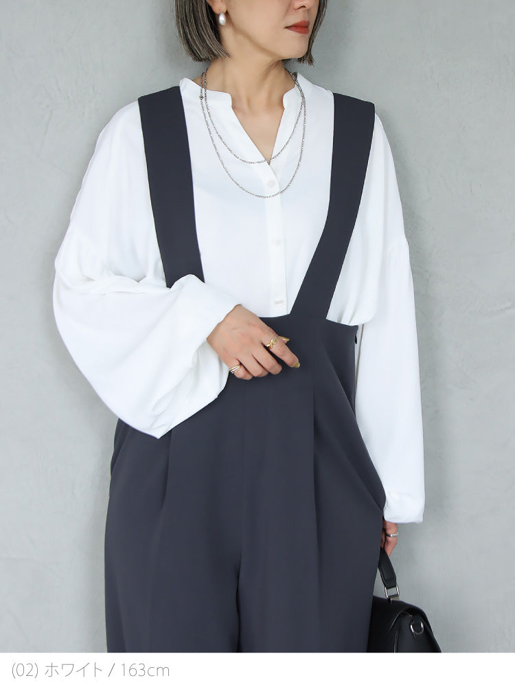 【SALE】ボリュームスリーブとろみブラウス