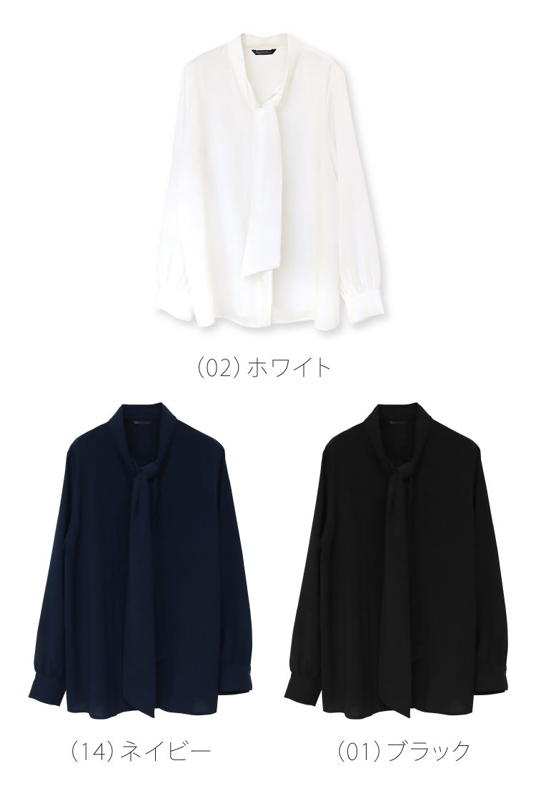 ボウタイとろみブラウス