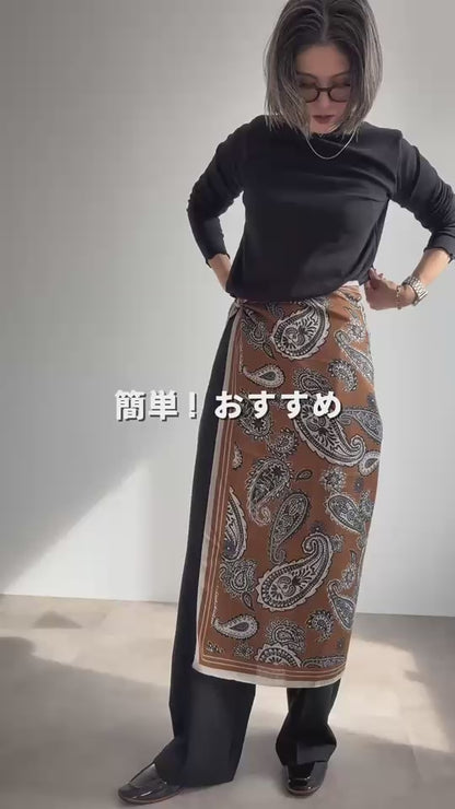 ウールタッチ大判スカーフ